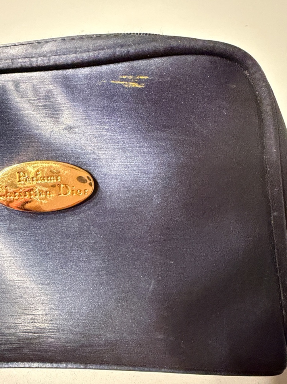 Christian Dior Parfums make up toiletry cosmetic bag navy blue - Picture 9 of 9